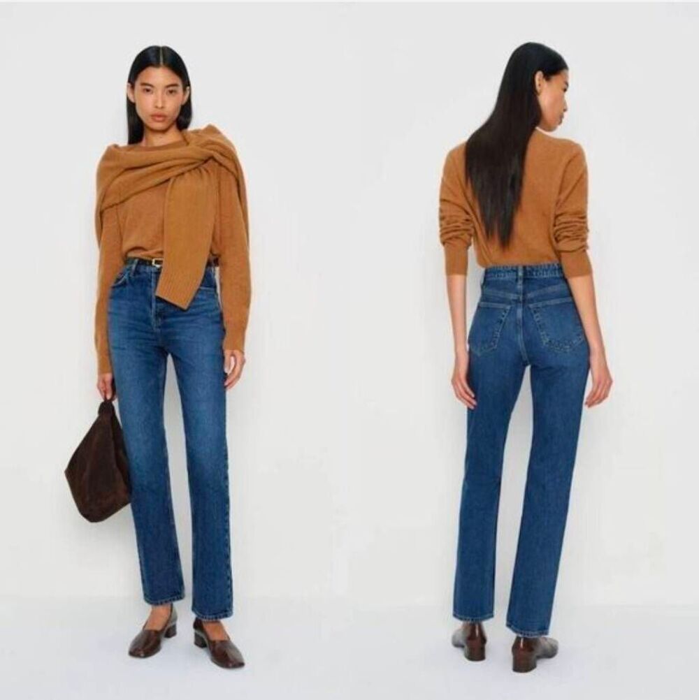 NWT Reformation Cvnthia High Rise Straight Jeans, Maggiore 24 $178